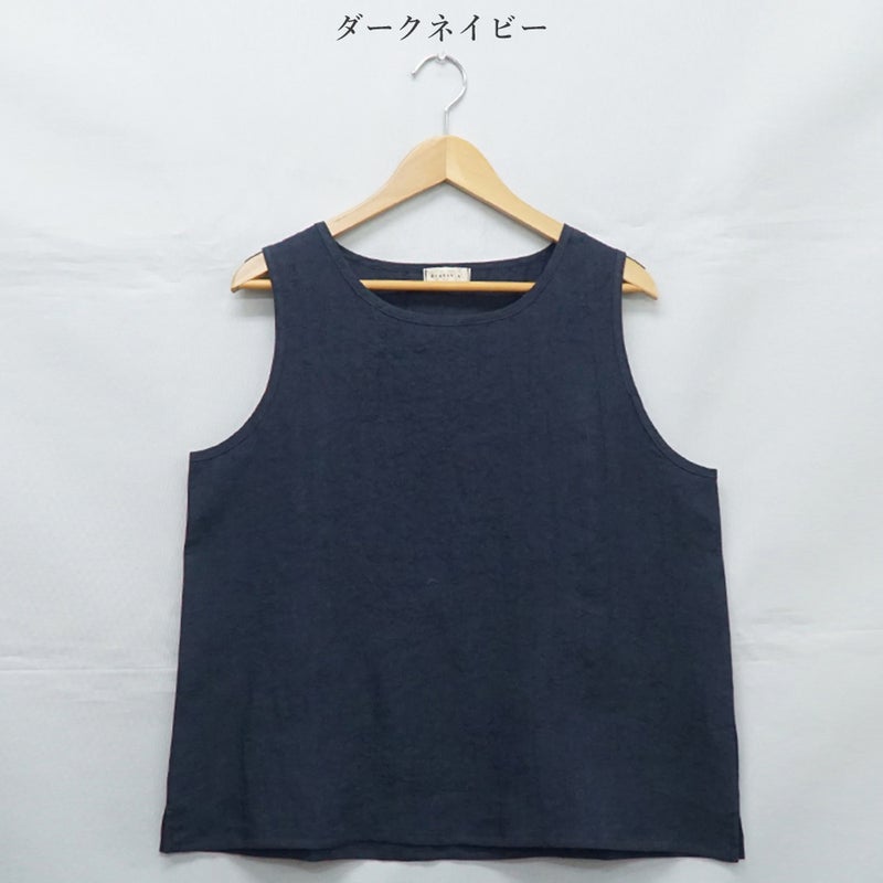 Branch m‘.,ブランチエム,ナチュラル,30代,40代,50代,60代,リネン,ゆったり,ブラウス,リネンブラウス,タンクトップ,ノースリーブ,リネンタンクトップ