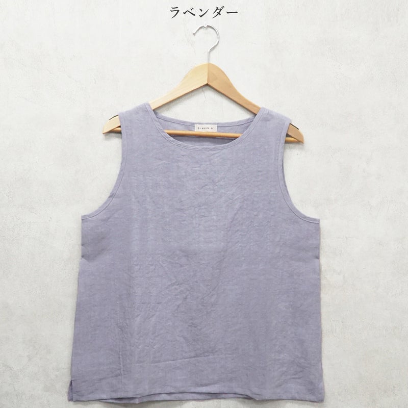 Branch m‘.,ブランチエム,ナチュラル,30代,40代,50代,60代,リネン,ゆったり,ブラウス,リネンブラウス,タンクトップ,ノースリーブ,リネンタンクトップ