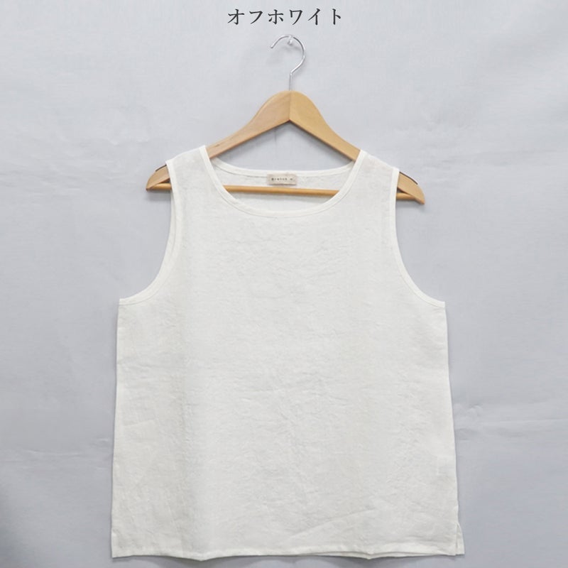 Branch m‘.,ブランチエム,ナチュラル,30代,40代,50代,60代,リネン,ゆったり,ブラウス,リネンブラウス,タンクトップ,ノースリーブ,リネンタンクトップ