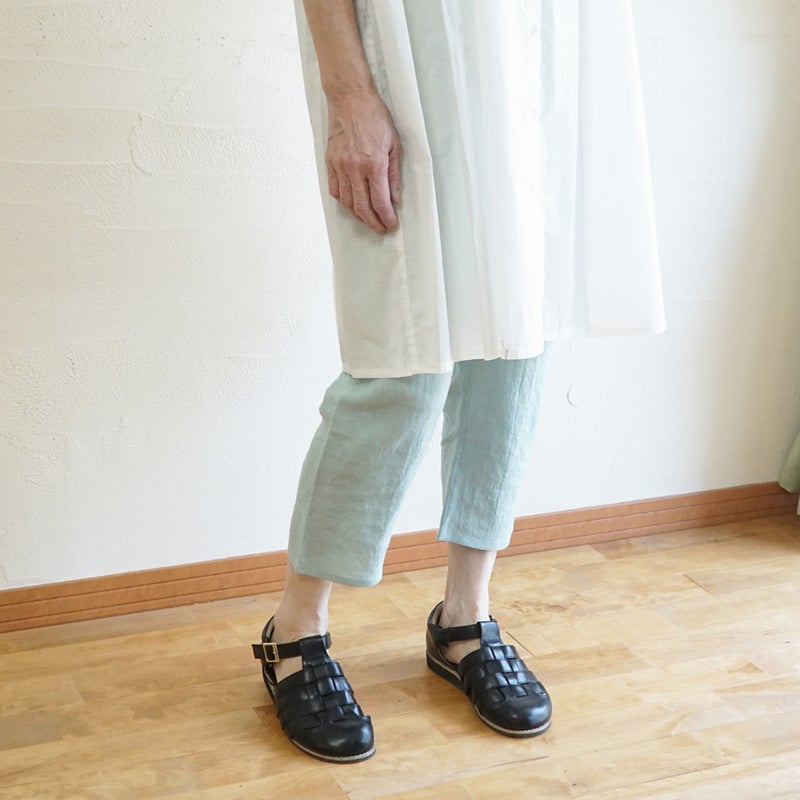 Branch m‘.,ブランチエム,ナチュラル,30代,40代,50代,60代,リネン,ゆったり,pants,パンツ,リネンパンツ,クロップドパンツ,インナーパンツ,ぺチパンツ,アンダーパンツ,