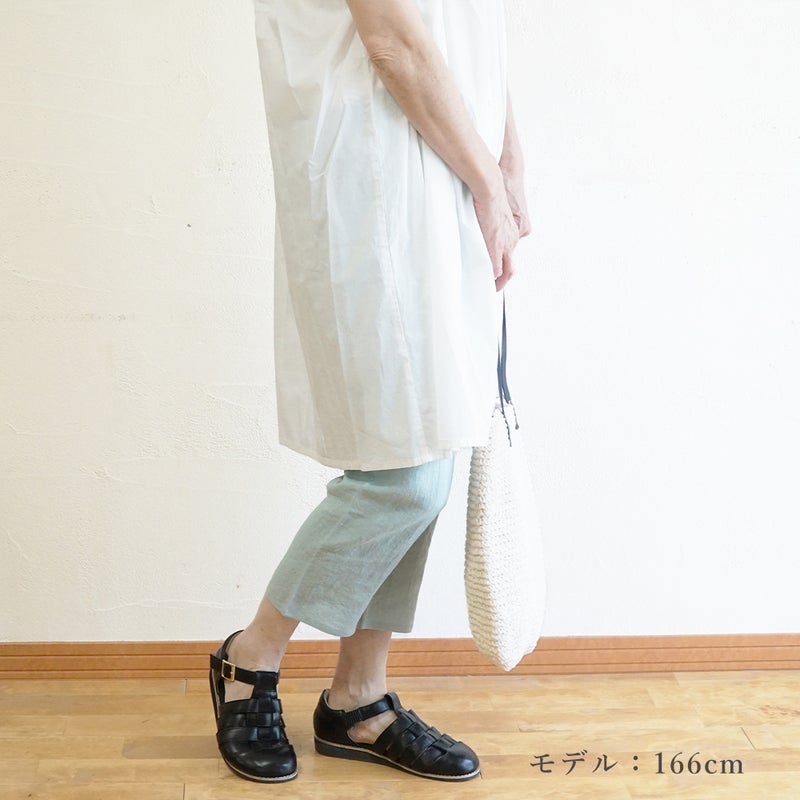 Branch m‘.,ブランチエム,ナチュラル,30代,40代,50代,60代,リネン,ゆったり,pants,パンツ,リネンパンツ,クロップドパンツ,インナーパンツ,ぺチパンツ,アンダーパンツ,