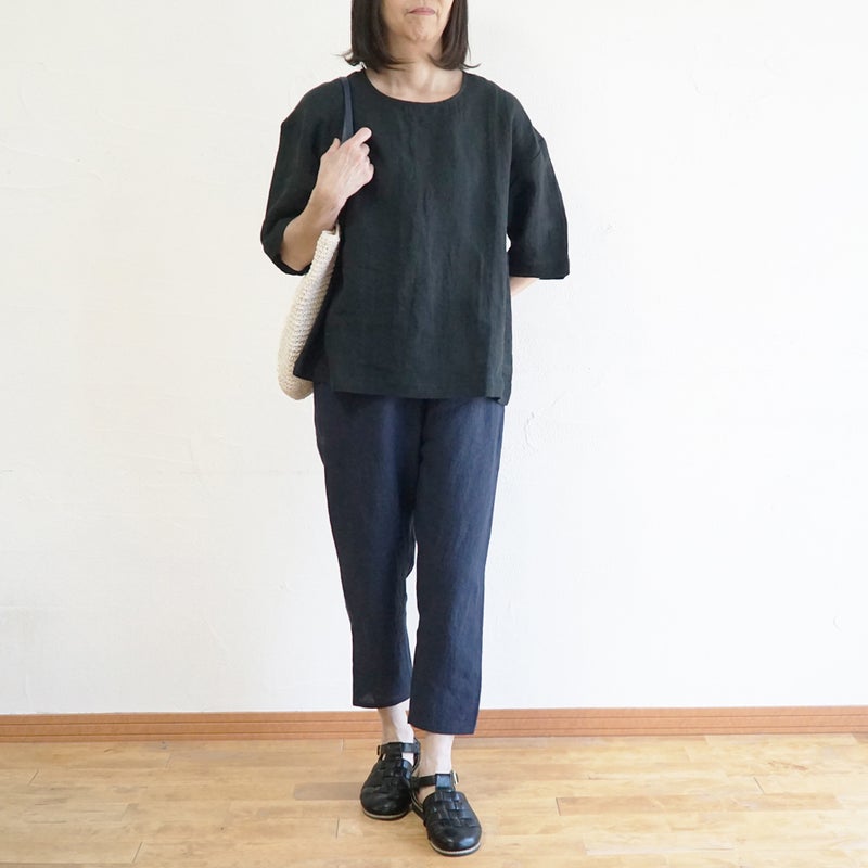 Branch m‘.,ブランチエム,ナチュラル,30代,40代,50代,60代,リネン,ゆったり,pants,パンツ,リネンパンツ,クロップドパンツ,インナーパンツ,ぺチパンツ,アンダーパンツ,