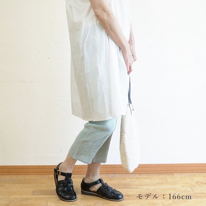 Branch m‘.,ブランチエム,ナチュラル,30代,40代,50代,60代,リネン,ゆったり,pants,パンツ,リネンパンツ,クロップドパンツ,インナーパンツ,ぺチパンツ,アンダーパンツ,