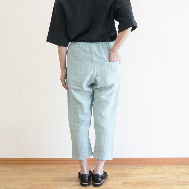 Branch m‘.,ブランチエム,ナチュラル,30代,40代,50代,60代,リネン,ゆったり,pants,パンツ,リネンパンツ,クロップドパンツ,インナーパンツ,ぺチパンツ,アンダーパンツ,