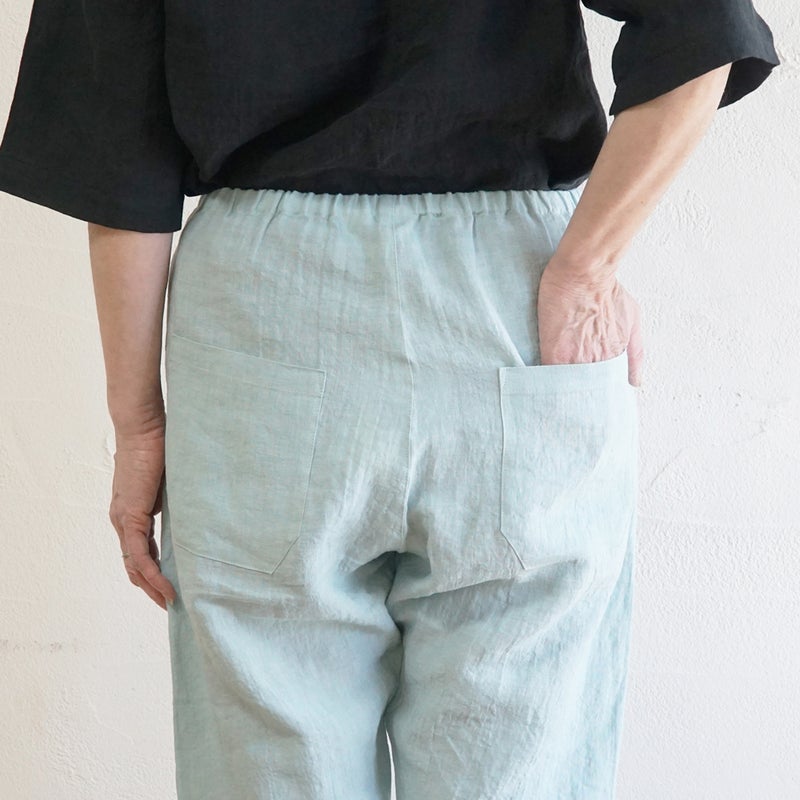 Branch m‘.,ブランチエム,ナチュラル,30代,40代,50代,60代,リネン,ゆったり,pants,パンツ,リネンパンツ,クロップドパンツ,インナーパンツ,ぺチパンツ,アンダーパンツ,