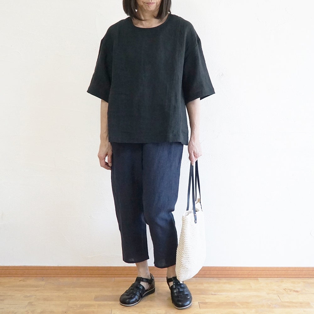 Branch m‘.,ブランチエム,ナチュラル,30代,40代,50代,60代,リネン,ゆったり,pants,パンツ,リネンパンツ,クロップドパンツ,インナーパンツ,ぺチパンツ,アンダーパンツ,