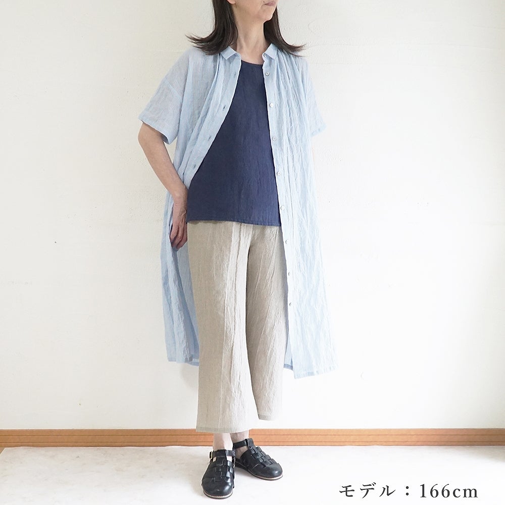 Branch m‘.,ブランチエム,ナチュラル,30代,40代,50代,60代,リネン,ゆったり,パンツ,リネンパンツ,ワイドストレートパンツ,ワイドパンツ,ぺチパンツ,インナーパンツ,アンダーパンツ