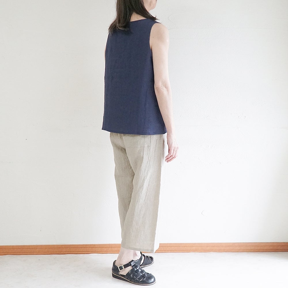 Branch m‘.,ブランチエム,ナチュラル,30代,40代,50代,60代,リネン,ゆったり,パンツ,リネンパンツ,ワイドストレートパンツ,ワイドパンツ,ぺチパンツ,インナーパンツ,アンダーパンツ