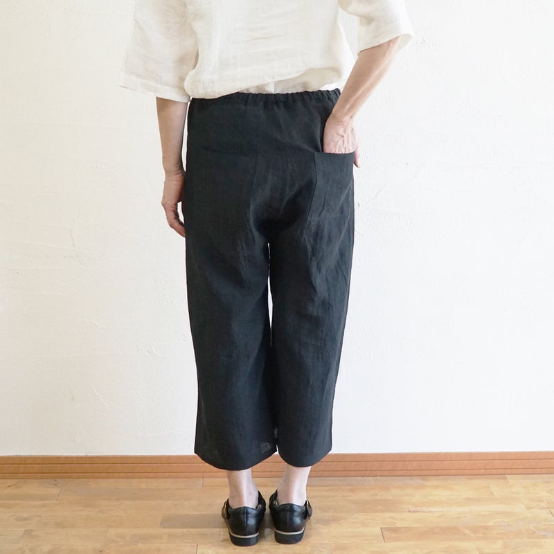 Branch m‘.,ブランチエム,ナチュラル,30代,40代,50代,60代,リネン,ゆったり,パンツ,リネンパンツ,ワイドストレートパンツ,ワイドパンツ,ぺチパンツ,インナーパンツ,アンダーパンツ