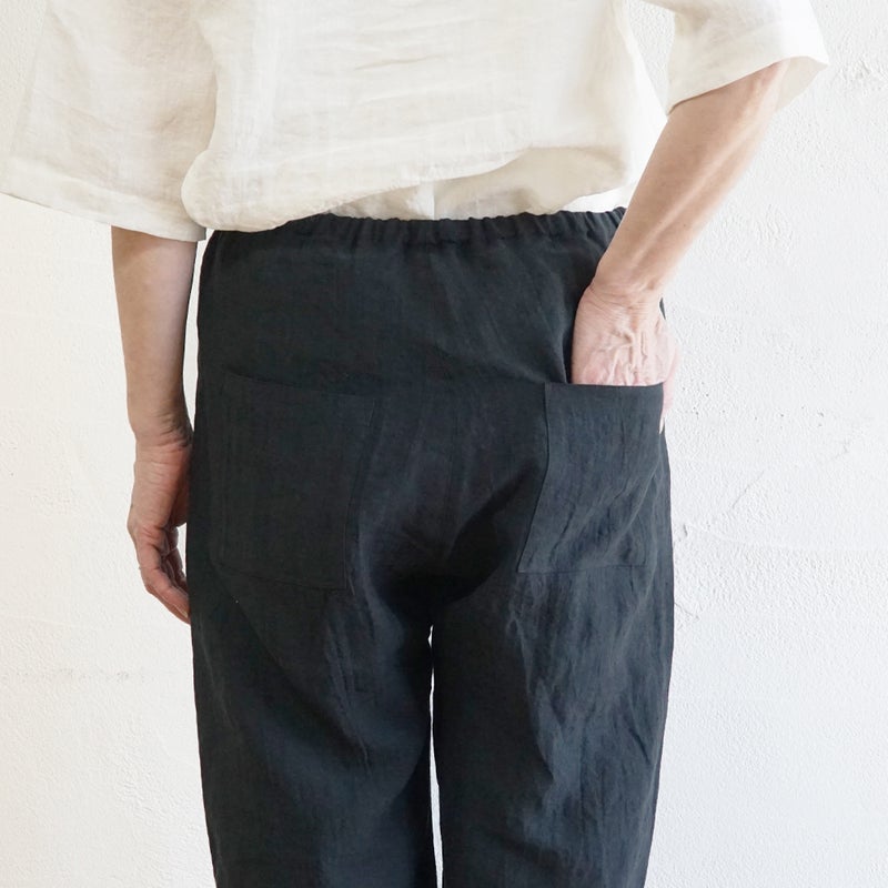 Branch m‘.,ブランチエム,ナチュラル,30代,40代,50代,60代,リネン,ゆったり,パンツ,リネンパンツ,ワイドストレートパンツ,ワイドパンツ,ぺチパンツ,インナーパンツ,アンダーパンツ