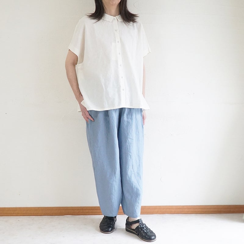 Branch m‘.,ブランチエム,ナチュラル,30代,40代,50代,60代,リネン,ゆったり,ブラウス,リネンブラウス,ドルマンブラウス,