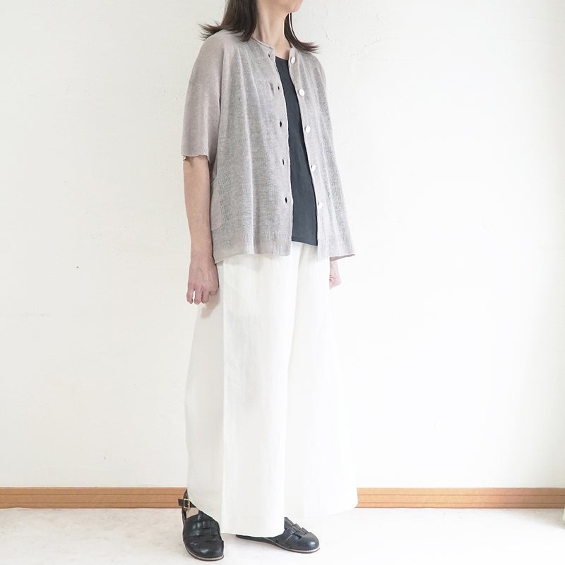 Branch m‘.,ブランチエム,ナチュラル,30代,40代,50代,60代,リネン,ゆったり,カーディガン,リネンニット,ニットカーディガン,羽織,リネンニットカーディガン,,