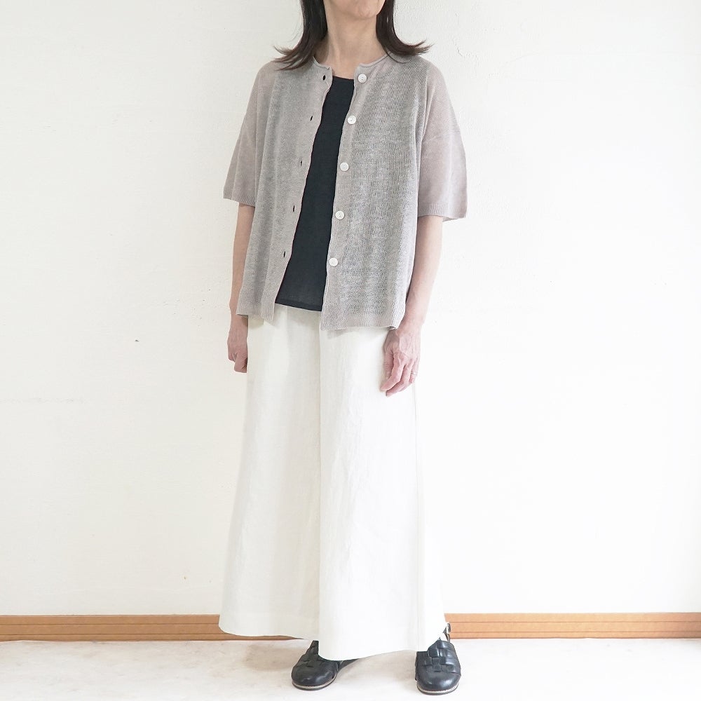 Branch m‘.,ブランチエム,ナチュラル,30代,40代,50代,60代,リネン,ゆったり,カーディガン,リネンニット,ニットカーディガン,羽織,リネンニットカーディガン,,