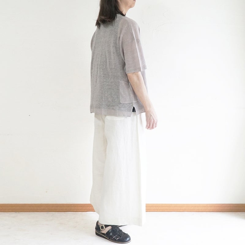 Branch m‘.,ブランチエム,ナチュラル,30代,40代,50代,60代,リネン,ゆったり,カーディガン,リネンニット,ニットカーディガン,羽織,リネンニットカーディガン,,