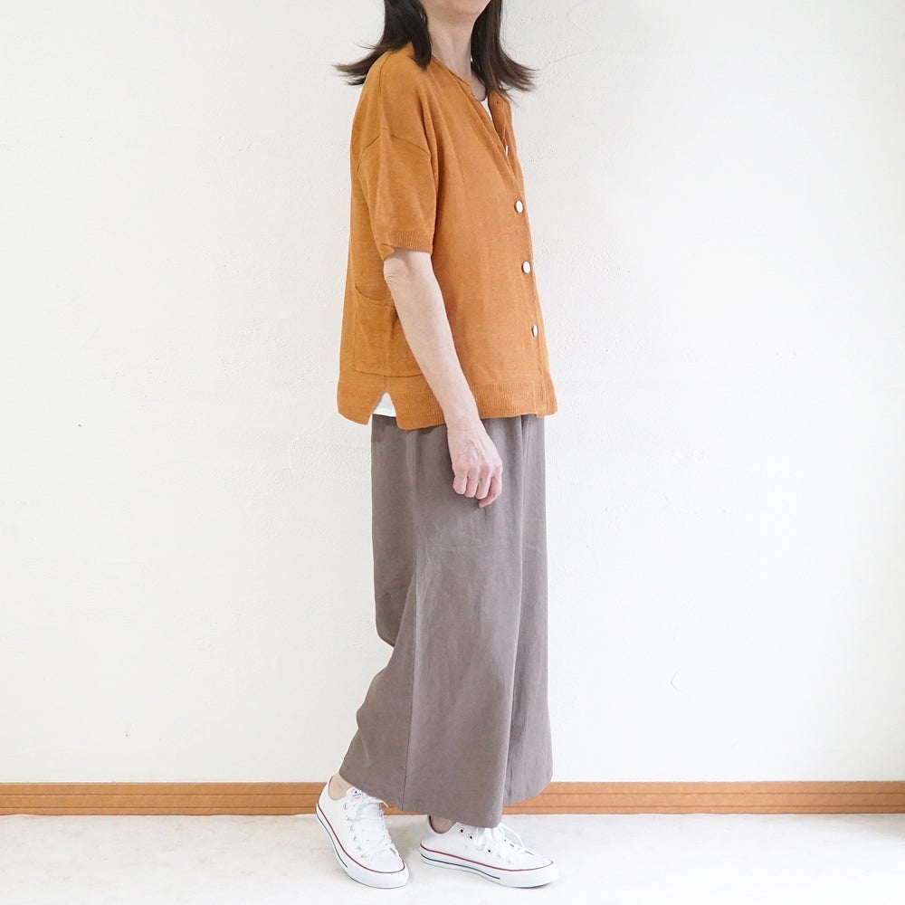 Branch m‘.,ブランチエム,ナチュラル,30代,40代,50代,60代,リネン,ゆったり,カーディガン,リネンニット,ニットカーディガン,羽織,リネンニットカーディガン,,