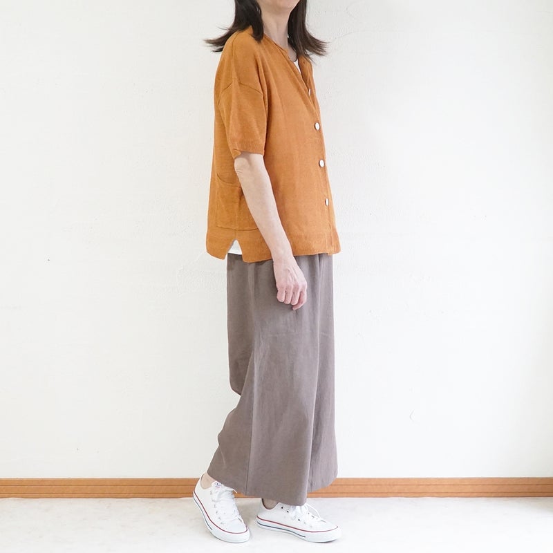 Branch m‘.,ブランチエム,ナチュラル,30代,40代,50代,60代,リネン,ゆったり,カーディガン,リネンニット,ニットカーディガン,羽織,リネンニットカーディガン,,