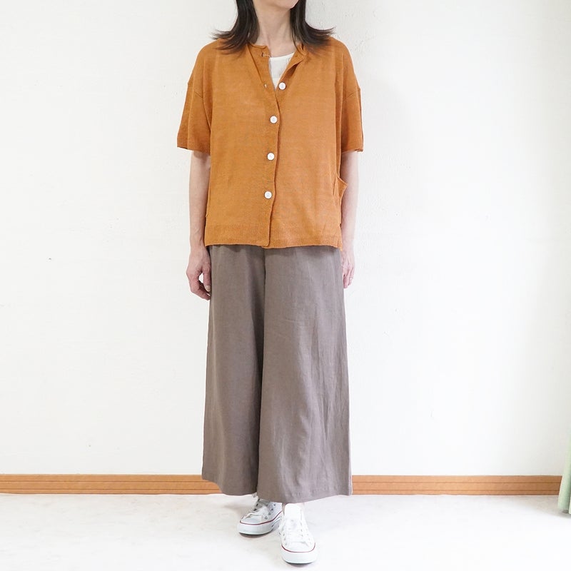 Branch m‘.,ブランチエム,ナチュラル,30代,40代,50代,60代,リネン,ゆったり,カーディガン,リネンニット,ニットカーディガン,羽織,リネンニットカーディガン,,
