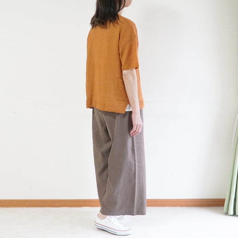 Branch m‘.,ブランチエム,ナチュラル,30代,40代,50代,60代,リネン,ゆったり,カーディガン,リネンニット,ニットカーディガン,羽織,リネンニットカーディガン,,
