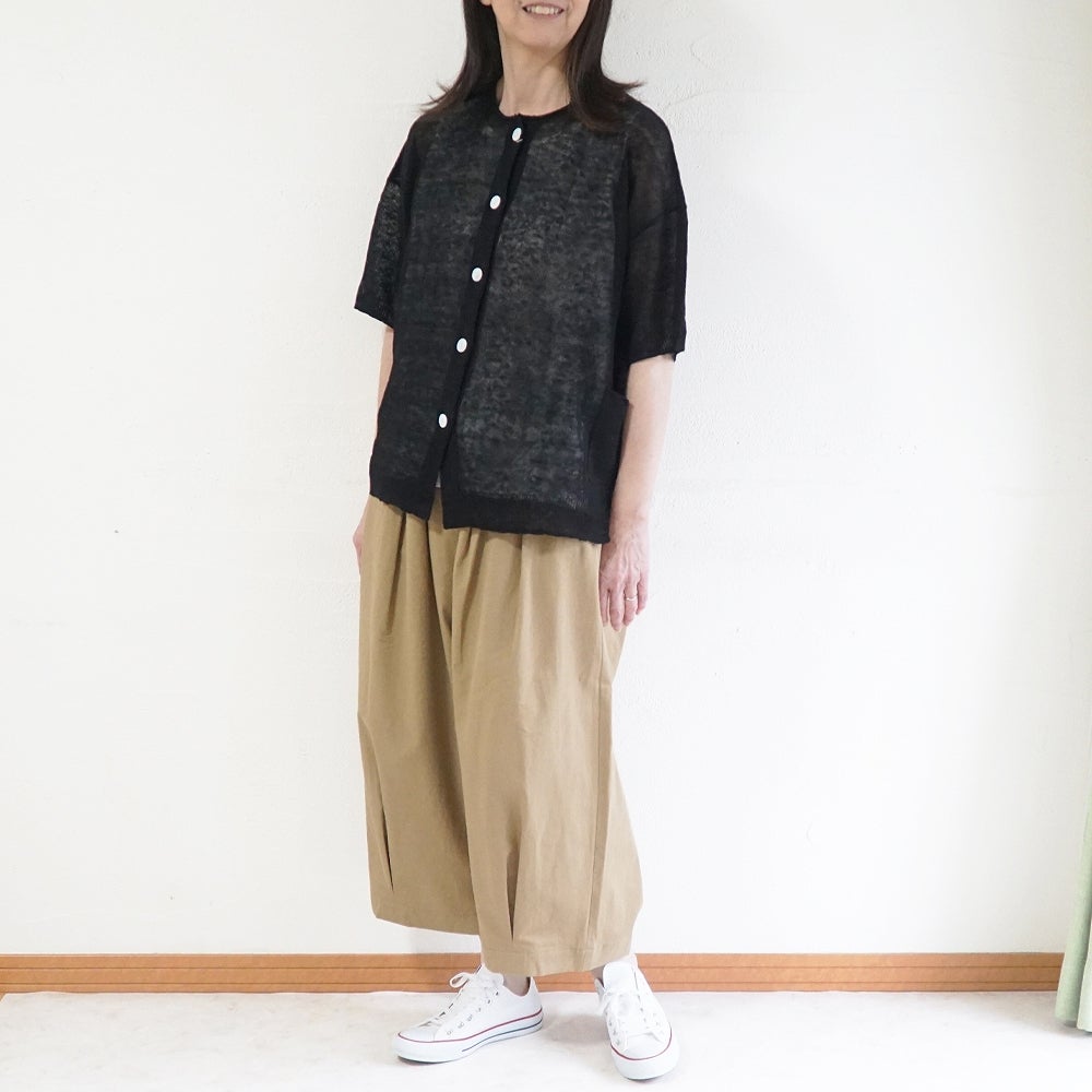 Branch m‘.,ブランチエム,ナチュラル,30代,40代,50代,60代,リネン,ゆったり,カーディガン,リネンニット,ニットカーディガン,羽織,リネンニットカーディガン,,