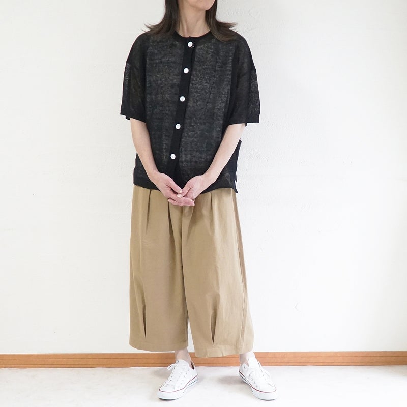 Branch m‘.,ブランチエム,ナチュラル,30代,40代,50代,60代,リネン,ゆったり,カーディガン,リネンニット,ニットカーディガン,羽織,リネンニットカーディガン,,