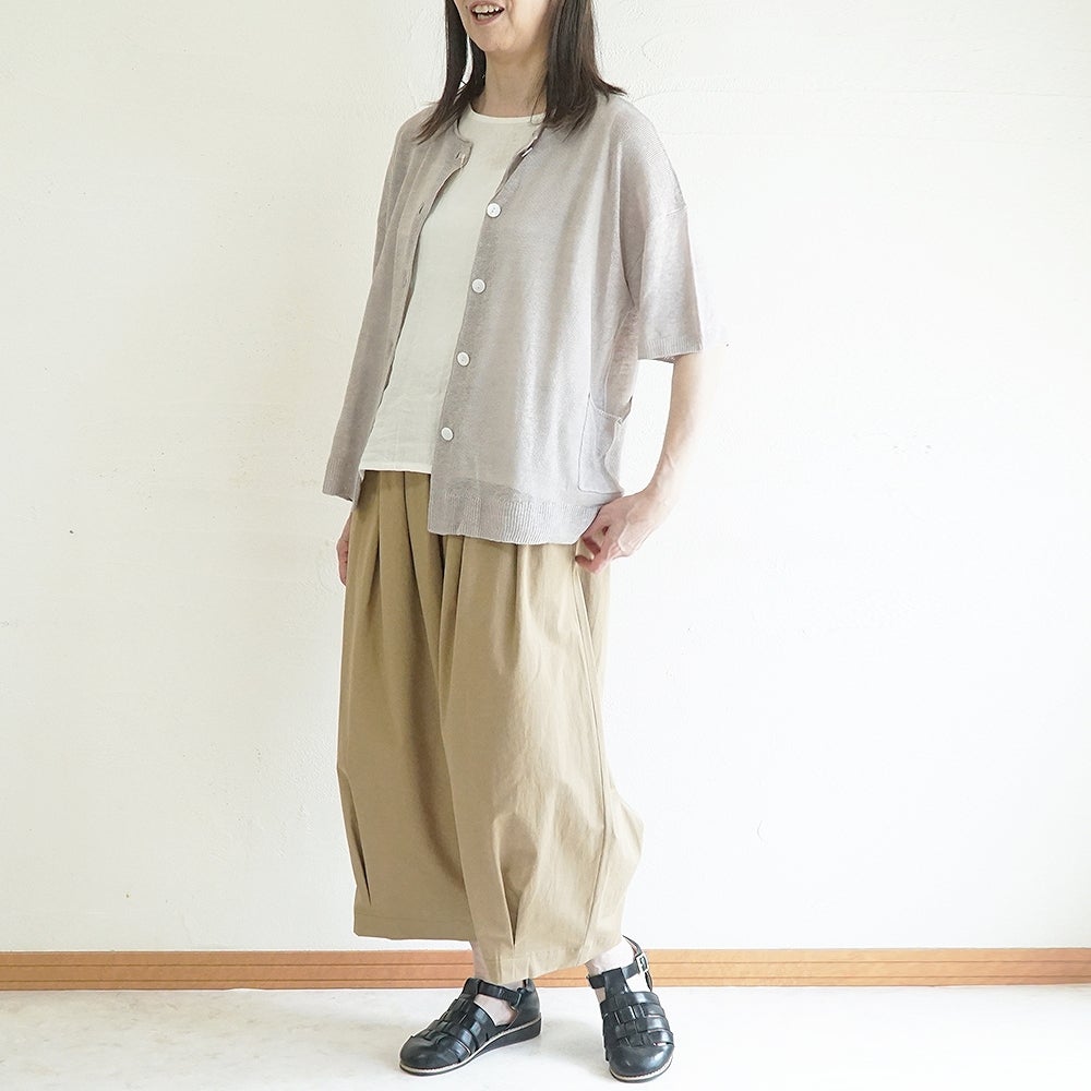 Branch m‘.,ブランチエム,ナチュラル,30代,40代,50代,60代,コーデセット,コーディネートセット,セット売り,ゆったり,リネン,カーディガン,リネンカーディガン,羽織,リネンニット,パンツ,コクーンパンツ,フィグパンツ,バルーンパンツ,