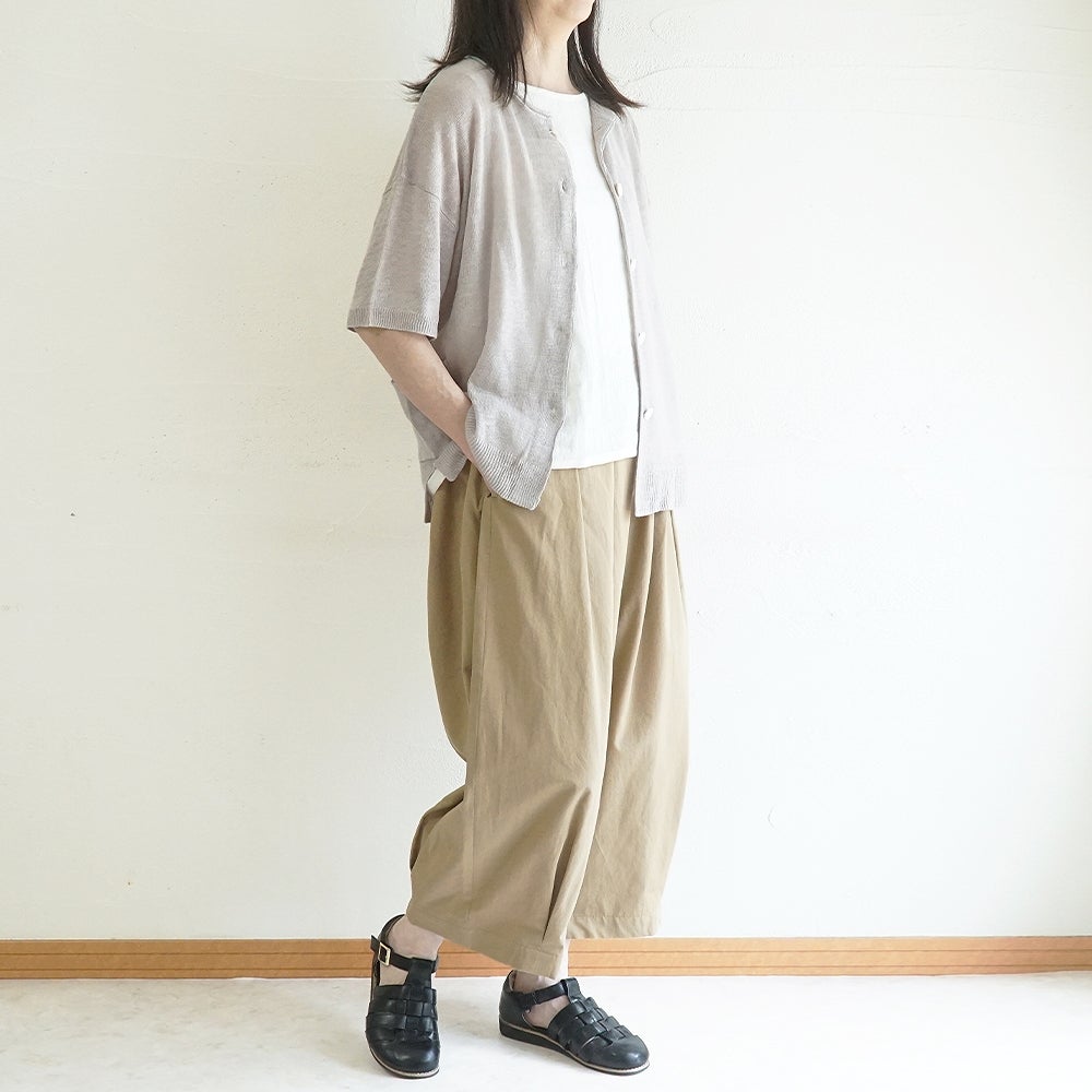 Branch m‘.,ブランチエム,ナチュラル,30代,40代,50代,60代,コーデセット,コーディネートセット,セット売り,ゆったり,リネン,カーディガン,リネンカーディガン,羽織,リネンニット,パンツ,コクーンパンツ,フィグパンツ,バルーンパンツ,