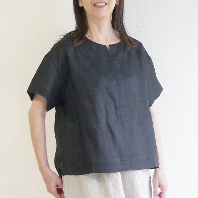 Branch m‘.,ブランチエム,ナチュラル,30代,40代,50代,60代,リネン,ゆったり,麻,プルオーバー,リネンプルオーバー,リネンブラウス,ブラウス,Tシャツ,