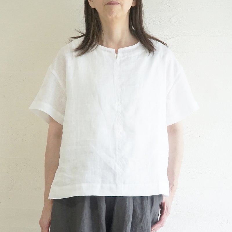 Branch m‘.,ブランチエム,ナチュラル,30代,40代,50代,60代,リネン,ゆったり,麻,プルオーバー,リネンプルオーバー,リネンブラウス,ブラウス,Tシャツ,