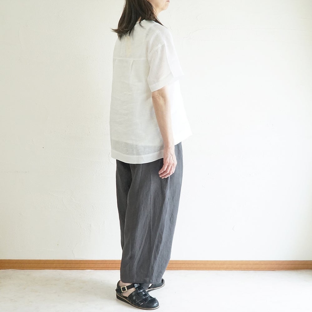Branch m‘.,ブランチエム,ナチュラル,30代,40代,50代,60代,リネン,ゆったり,麻,プルオーバー,リネンプルオーバー,リネンブラウス,ブラウス,Tシャツ,