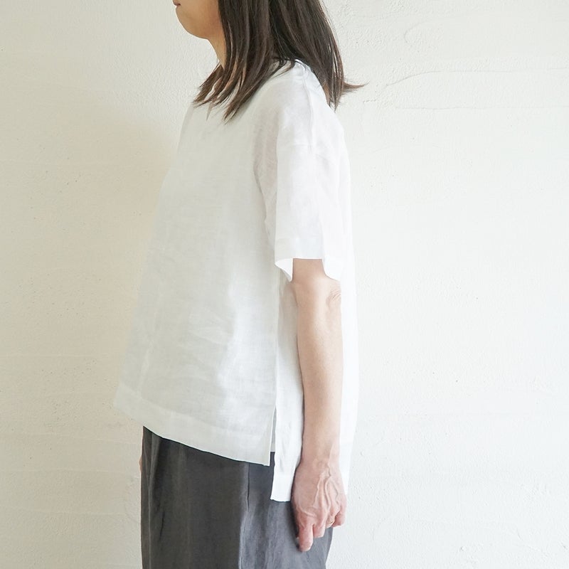 Branch m‘.,ブランチエム,ナチュラル,30代,40代,50代,60代,リネン,ゆったり,麻,プルオーバー,リネンプルオーバー,リネンブラウス,ブラウス,Tシャツ,