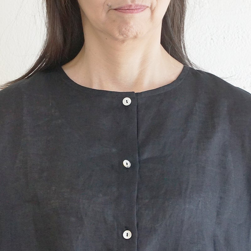 Branch m‘.,ブランチエム,ナチュラル,30代,40代,50代,60代,リネン,ゆったり,麻,ブラウス,リネンブラウス,ピンタックブラウス,ギャザーブラウス ,