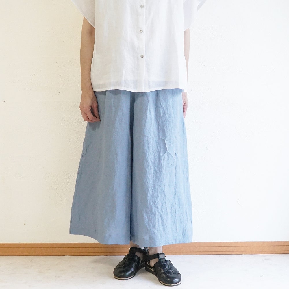 Branch m‘.,ブランチエム,ナチュラル,30代,40代,50代,60代,リネン,麻,ゆったり,パンツ,リネンパンツ ,ワイドパンツ,ギャザーパンツ,