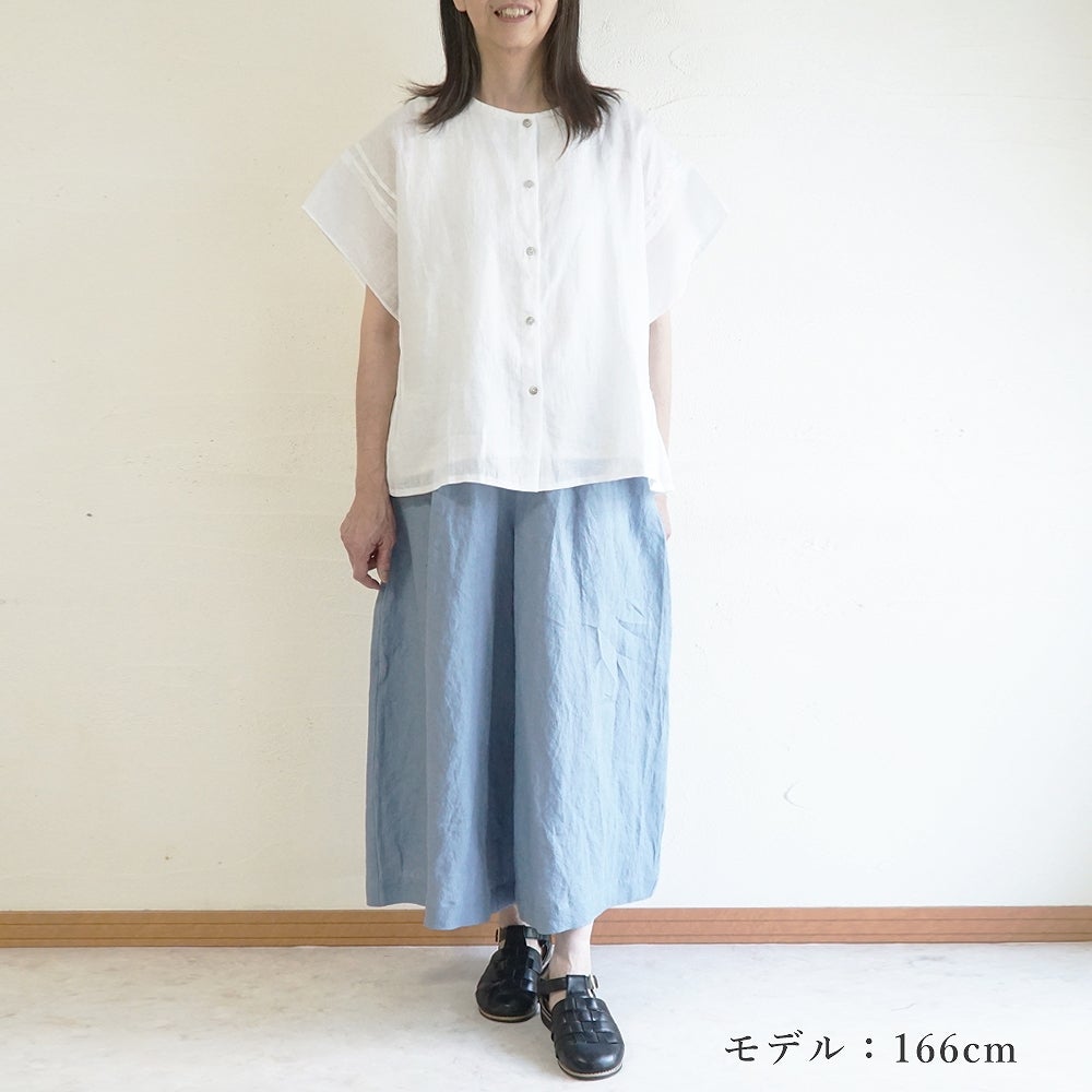 Branch m‘.,ブランチエム,ナチュラル,30代,40代,50代,60代,リネン,麻,ゆったり,パンツ,リネンパンツ ,ワイドパンツ,ギャザーパンツ,