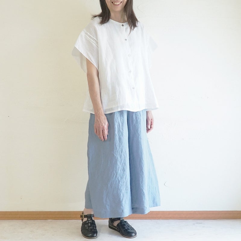 Branch m‘.,ブランチエム,ナチュラル,30代,40代,50代,60代,リネン,麻,ゆったり,パンツ,リネンパンツ ,ワイドパンツ,ギャザーパンツ,