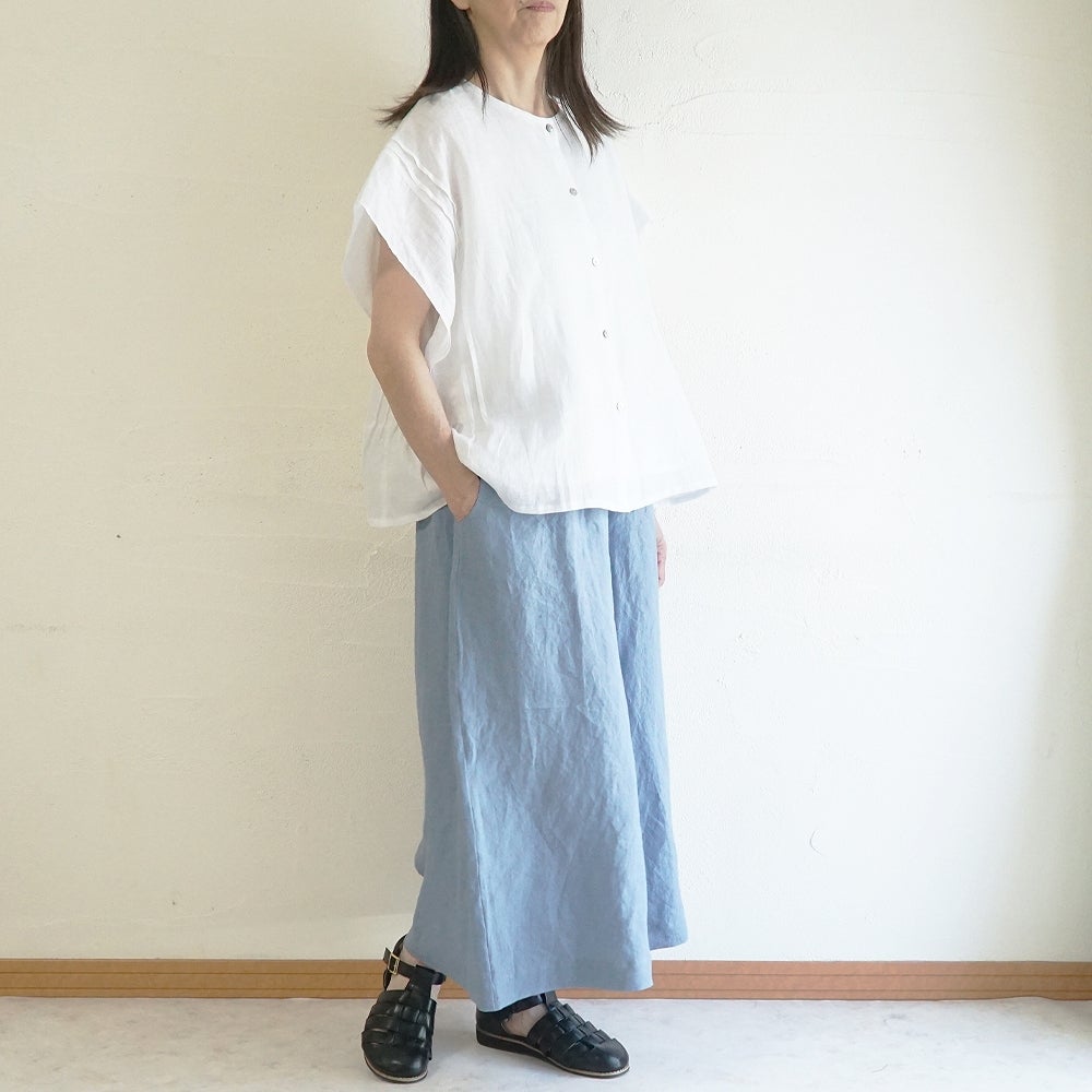 Branch m‘.,ブランチエム,ナチュラル,30代,40代,50代,60代,リネン,麻,ゆったり,パンツ,リネンパンツ ,ワイドパンツ,ギャザーパンツ,
