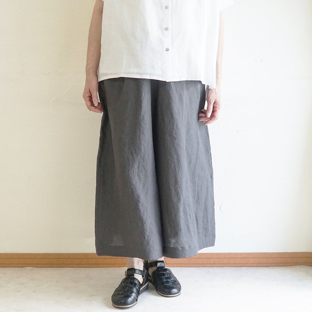 Branch m‘.,ブランチエム,ナチュラル,30代,40代,50代,60代,リネン,麻,ゆったり,パンツ,リネンパンツ ,ワイドパンツ,ギャザーパンツ,