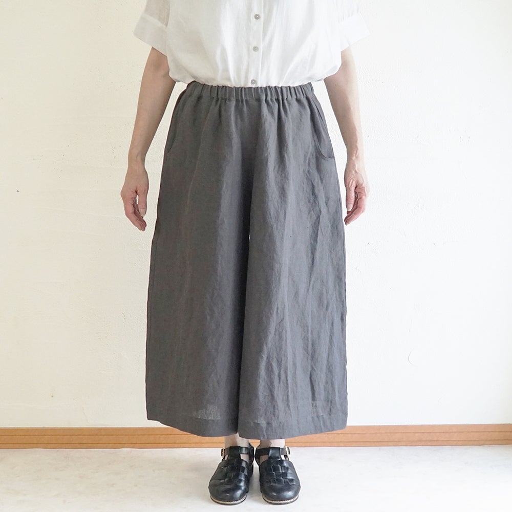 Branch m‘.,ブランチエム,ナチュラル,30代,40代,50代,60代,リネン,麻,ゆったり,パンツ,リネンパンツ ,ワイドパンツ,ギャザーパンツ,