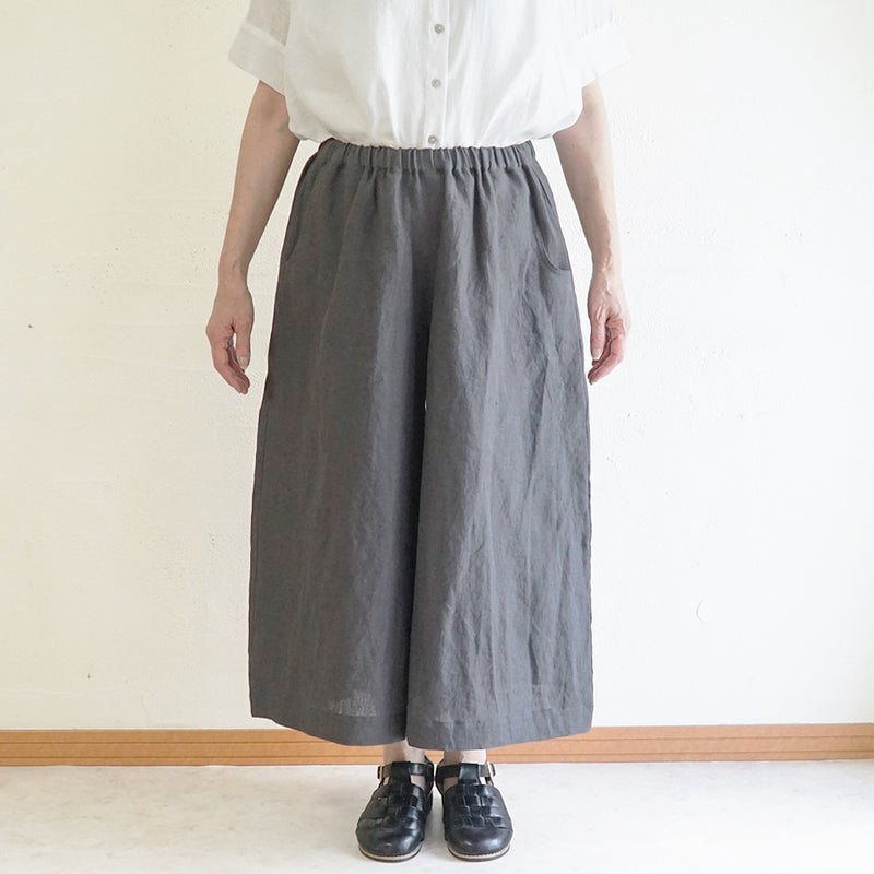 Branch m‘.,ブランチエム,ナチュラル,30代,40代,50代,60代,リネン,麻,ゆったり,パンツ,リネンパンツ ,ワイドパンツ,ギャザーパンツ,