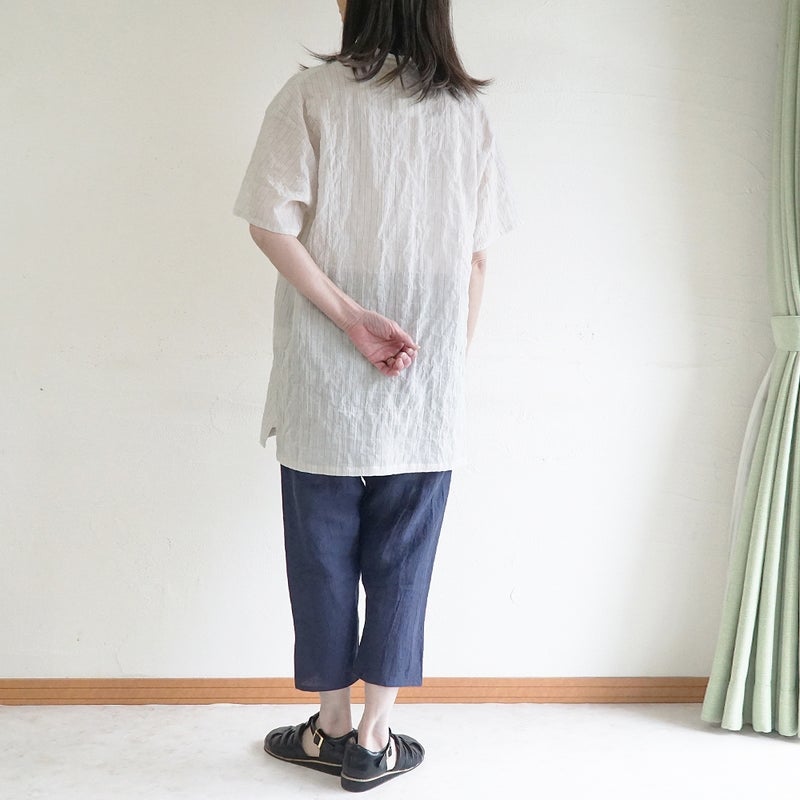 Branch m‘.,ブランチエム,ナチュラル,30代,40代,50代,60代,コットン,綿,ゆったり,ブラウス,チュニック,チュニックブラウス,スキッパーチュニック,スキッパーブラウス,ストラップ