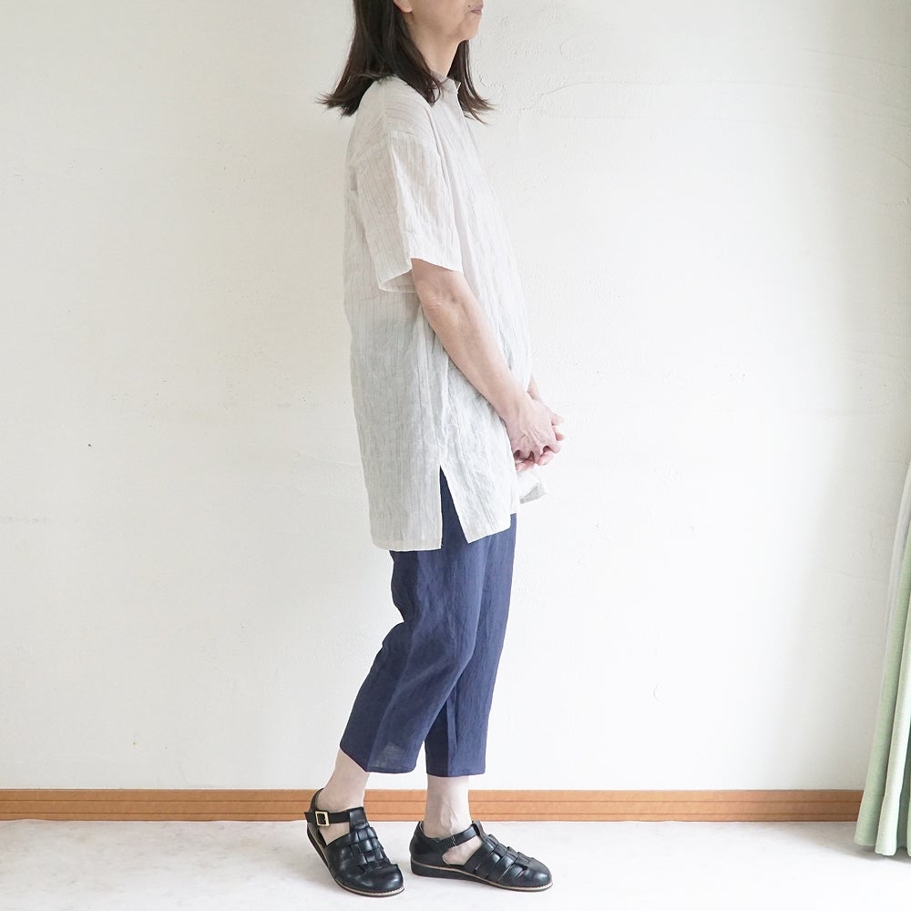 Branch m‘.,ブランチエム,ナチュラル,30代,40代,50代,60代,コットン,綿,ゆったり,ブラウス,チュニック,チュニックブラウス,スキッパーチュニック,スキッパーブラウス,ストラップ