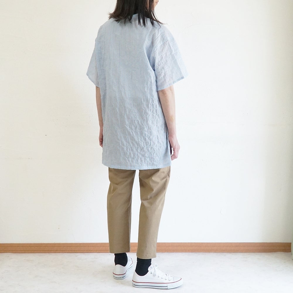 Branch m‘.,ブランチエム,ナチュラル,30代,40代,50代,60代,コットン,綿,ゆったり,ブラウス,チュニック,チュニックブラウス,スキッパーチュニック,スキッパーブラウス,ストラップ