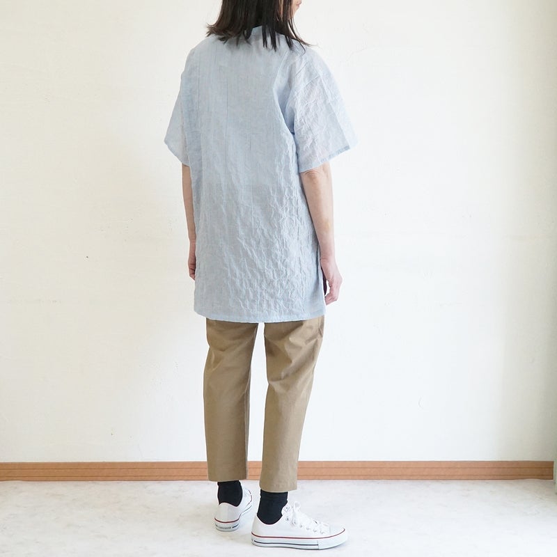 Branch m‘.,ブランチエム,ナチュラル,30代,40代,50代,60代,コットン,綿,ゆったり,ブラウス,チュニック,チュニックブラウス,スキッパーチュニック,スキッパーブラウス,ストラップ