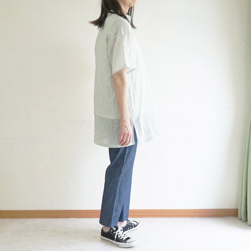 Branch m‘.,ブランチエム,ナチュラル,30代,40代,50代,60代,コットン,綿,ゆったり,ブラウス,チュニック,チュニックブラウス,スキッパーチュニック,スキッパーブラウス,ストラップ
