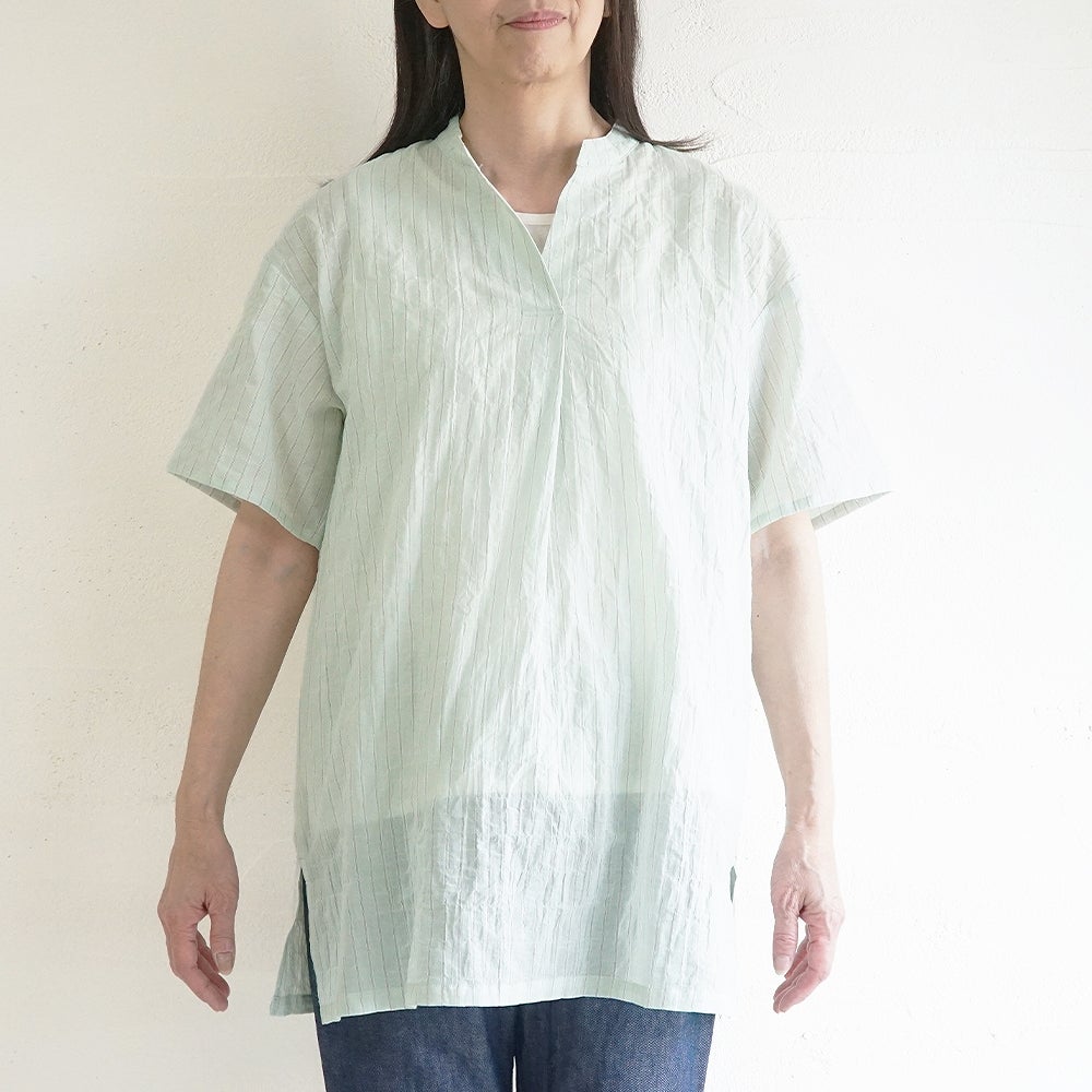 Branch m‘.,ブランチエム,ナチュラル,30代,40代,50代,60代,コットン,綿,ゆったり,ブラウス,チュニック,チュニックブラウス,スキッパーチュニック,スキッパーブラウス,ストラップ