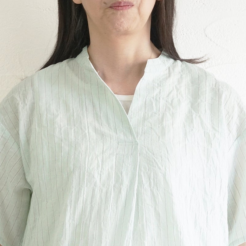 Branch m‘.,ブランチエム,ナチュラル,30代,40代,50代,60代,コットン,綿,ゆったり,ブラウス,チュニック,チュニックブラウス,スキッパーチュニック,スキッパーブラウス,ストラップ