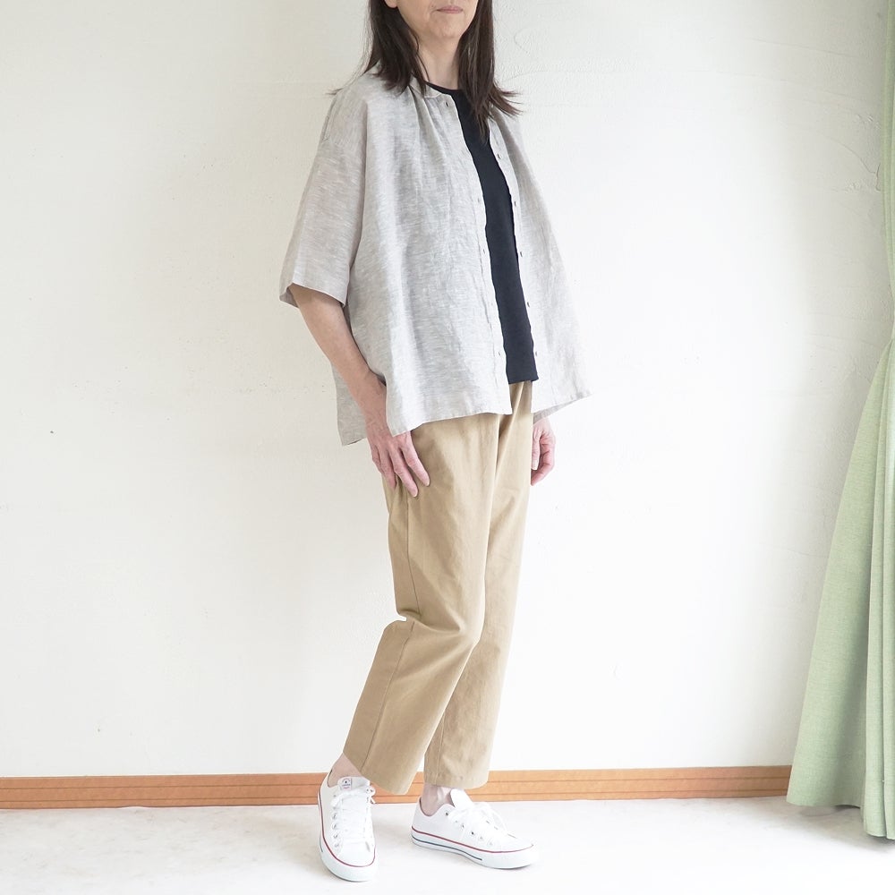 Branch m‘.,ブランチエム,ナチュラル,30代,40代,50代,60代,リネン,ゆったり,ブラウス,リネンブラウス,ドルマンブラウス,
