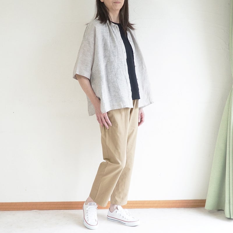 Branch m‘.,ブランチエム,ナチュラル,30代,40代,50代,60代,リネン,ゆったり,ブラウス,リネンブラウス,ドルマンブラウス,
