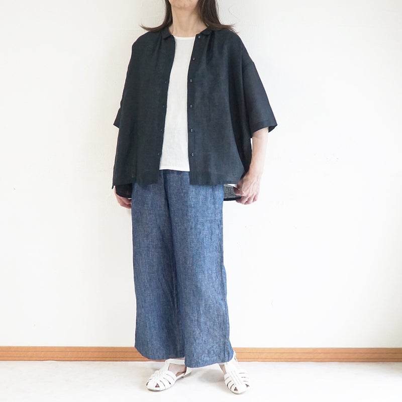 Branch m‘.,ブランチエム,ナチュラル,30代,40代,50代,60代,リネン,ゆったり,ブラウス,リネンブラウス,ドルマンブラウス,