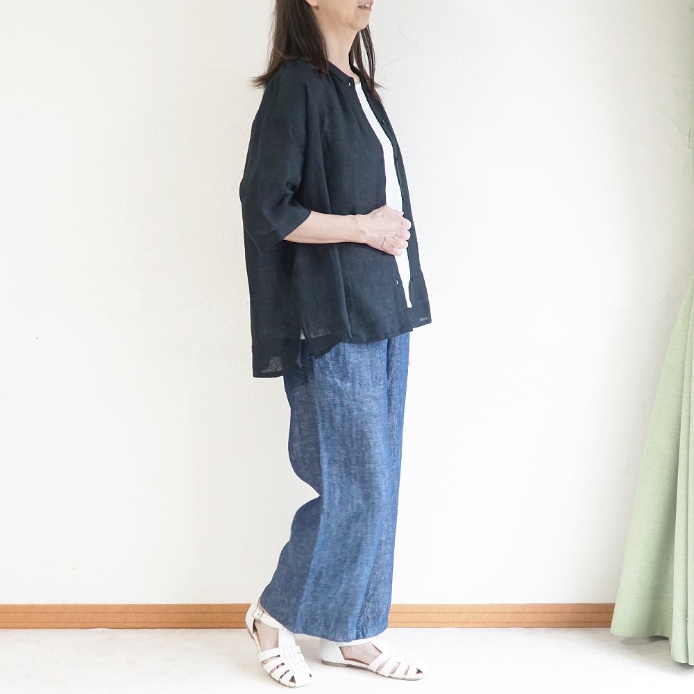 Branch m‘.,ブランチエム,ナチュラル,30代,40代,50代,60代,リネン,ゆったり,ブラウス,リネンブラウス,ドルマンブラウス,