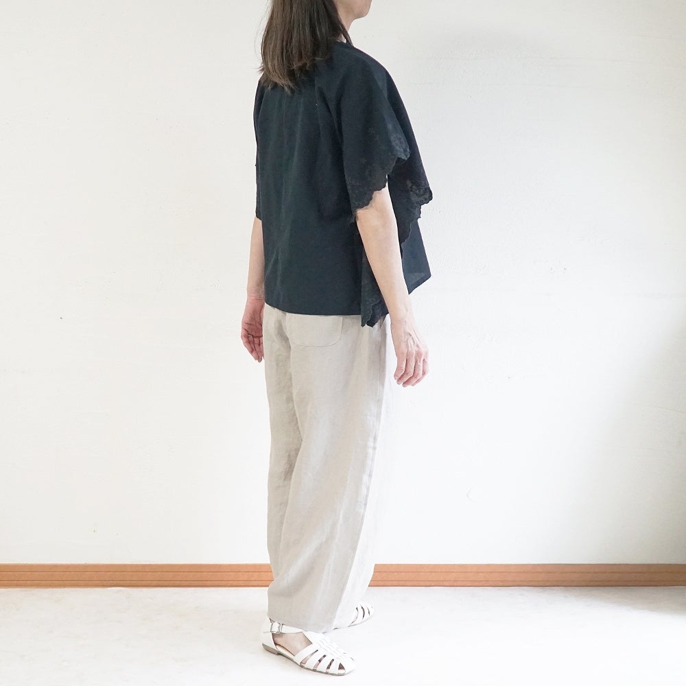 Branch m‘.,ブランチエム,ナチュラル,30代,40代,50代,60代,コットンリネン,綿麻,ゆったり,ブラウス,ワイドブラウス,刺繍,刺繍ブラウス